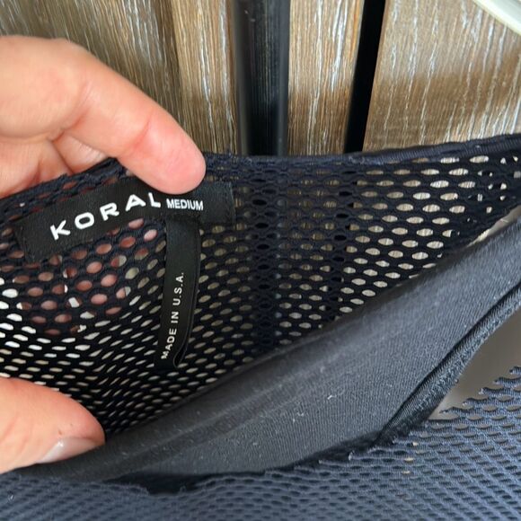 Koral Villa Mesh Racerback Tank Size Medium Black - Picture 14 of 14